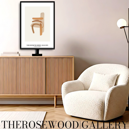 Digital Minimalist Wall Art | High-Resolution Download | Pale Organe Palette | Geometric Shapes | Modern Home Decor