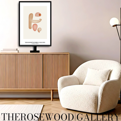 Minimalist Wall Art Print | Crisp Digital Download | Soft Pink Colors | Abstract Circles | Contemporary
