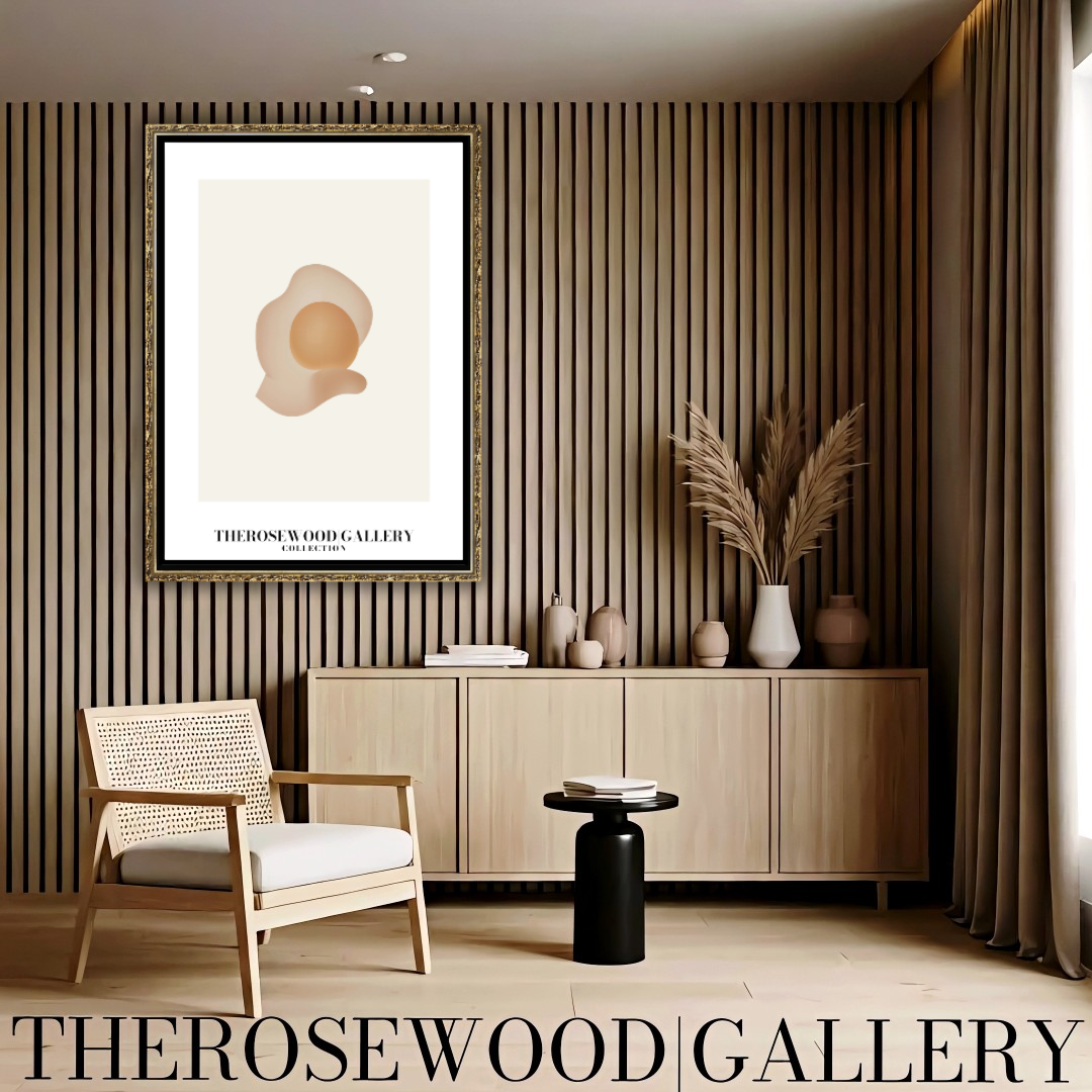 Modern Minimalist Digital Art | High-Quality Download | Beige Muted Tones | Simple Geometric Shapes | Elegant Wall