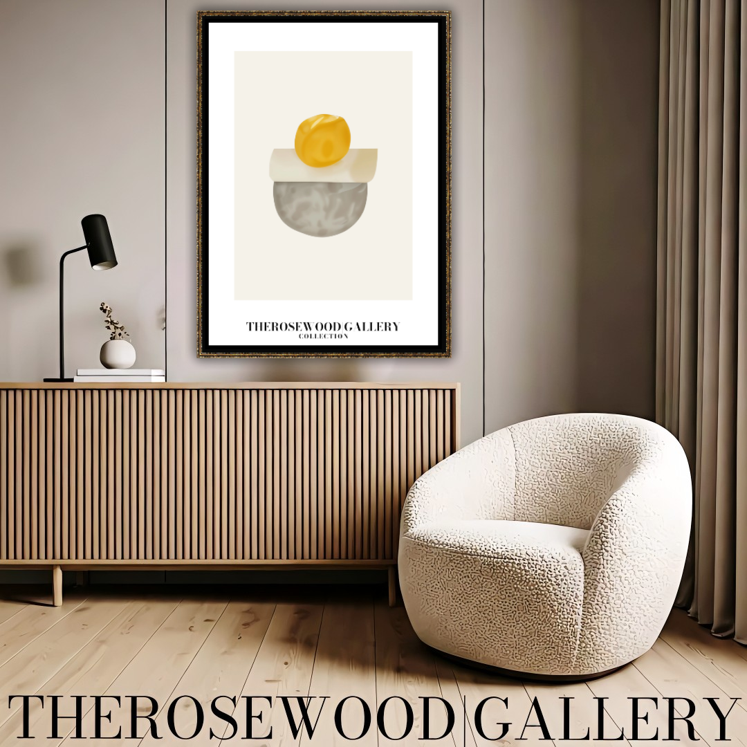 Geometric Minimalist Art Print | Ultra HD Download | Yellow Art | Sleek Patterns | Stylish Decor