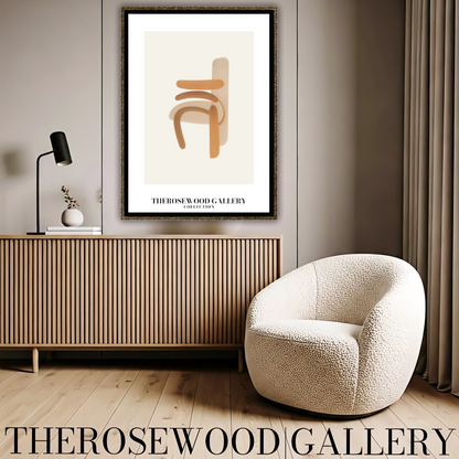 Digital Minimalist Wall Art | High-Resolution Download | Pale Organe Palette | Geometric Shapes | Modern Home Decor