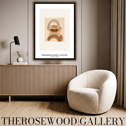 Minimalist Art | High-Resolution Digital Download | Warm Beige Hues | Abstract Geometric Forms | Cozy & Modern
