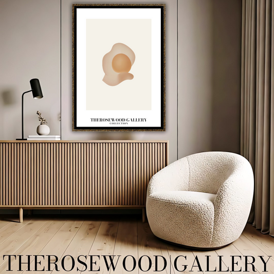 Modern Minimalist Digital Art | High-Quality Download | Beige Muted Tones | Simple Geometric Shapes | Elegant Wall