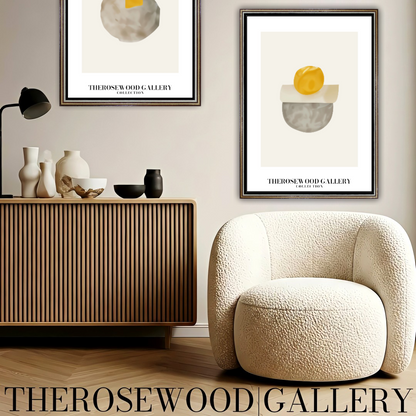 Geometric Minimalist Art Print | Ultra HD Download | Yellow Art | Sleek Patterns | Stylish Decor