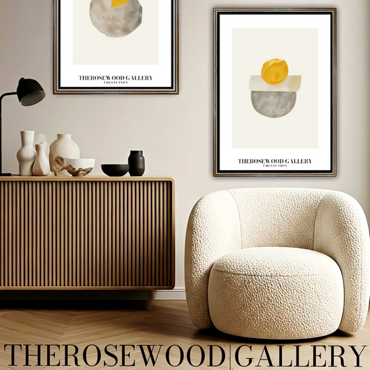 Geometric Minimalist Art Print | Ultra HD Download | Yellow Art | Sleek Patterns | Stylish Decor