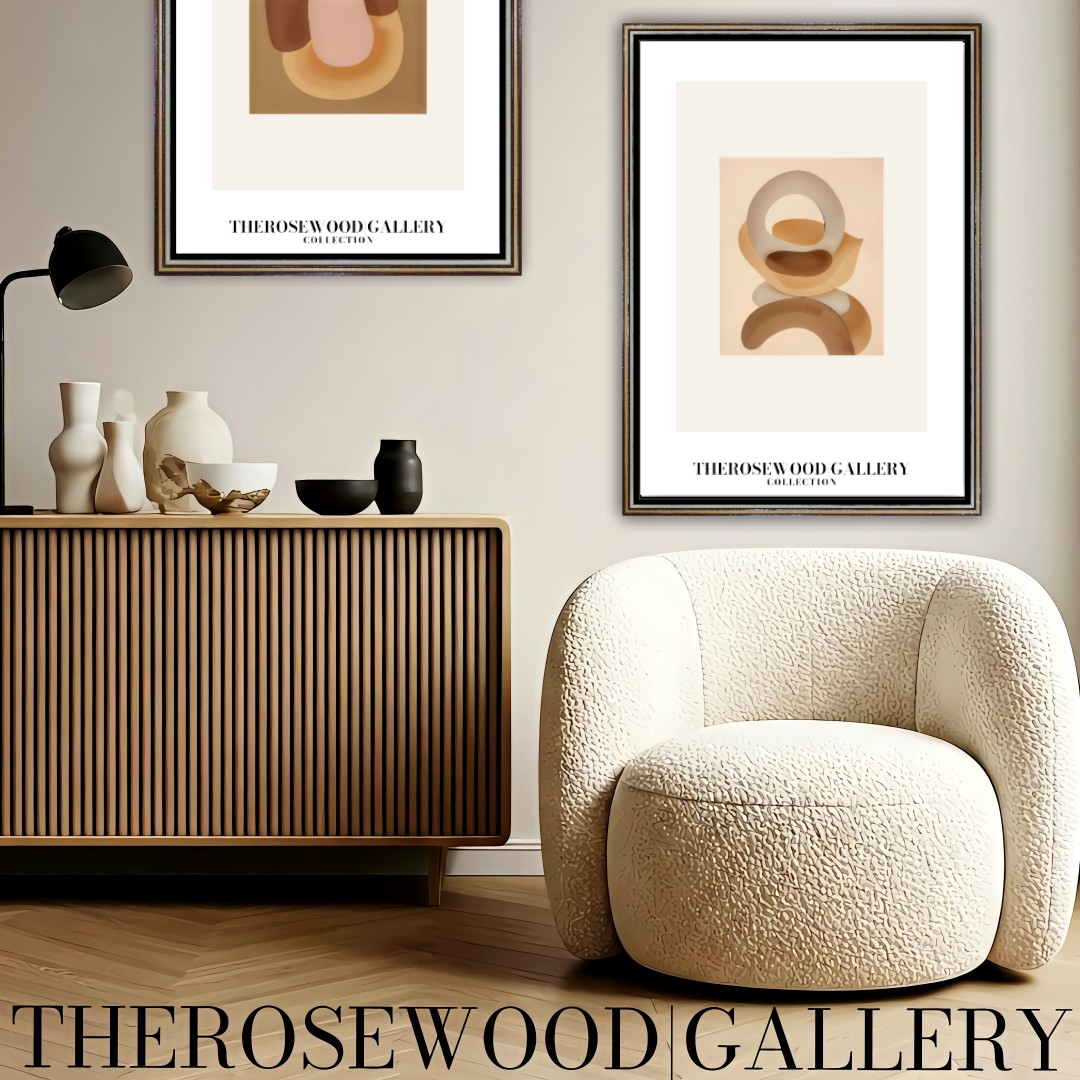 Minimalist Art | High-Resolution Digital Download | Warm Beige Hues | Abstract Geometric Forms | Cozy & Modern