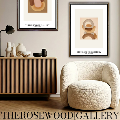 Minimalist Art | High-Resolution Digital Download | Warm Beige Hues | Abstract Geometric Forms | Cozy & Modern