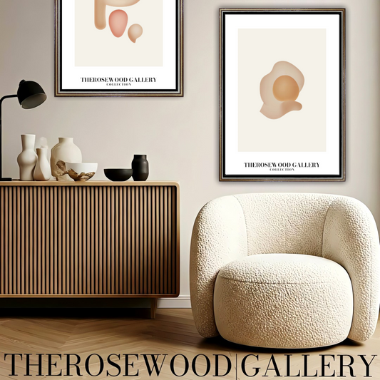 Modern Minimalist Digital Art | High-Quality Download | Beige Muted Tones | Simple Geometric Shapes | Elegant Wall