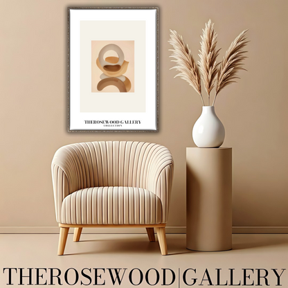 Minimalist Art | High-Resolution Digital Download | Warm Beige Hues | Abstract Geometric Forms | Cozy & Modern