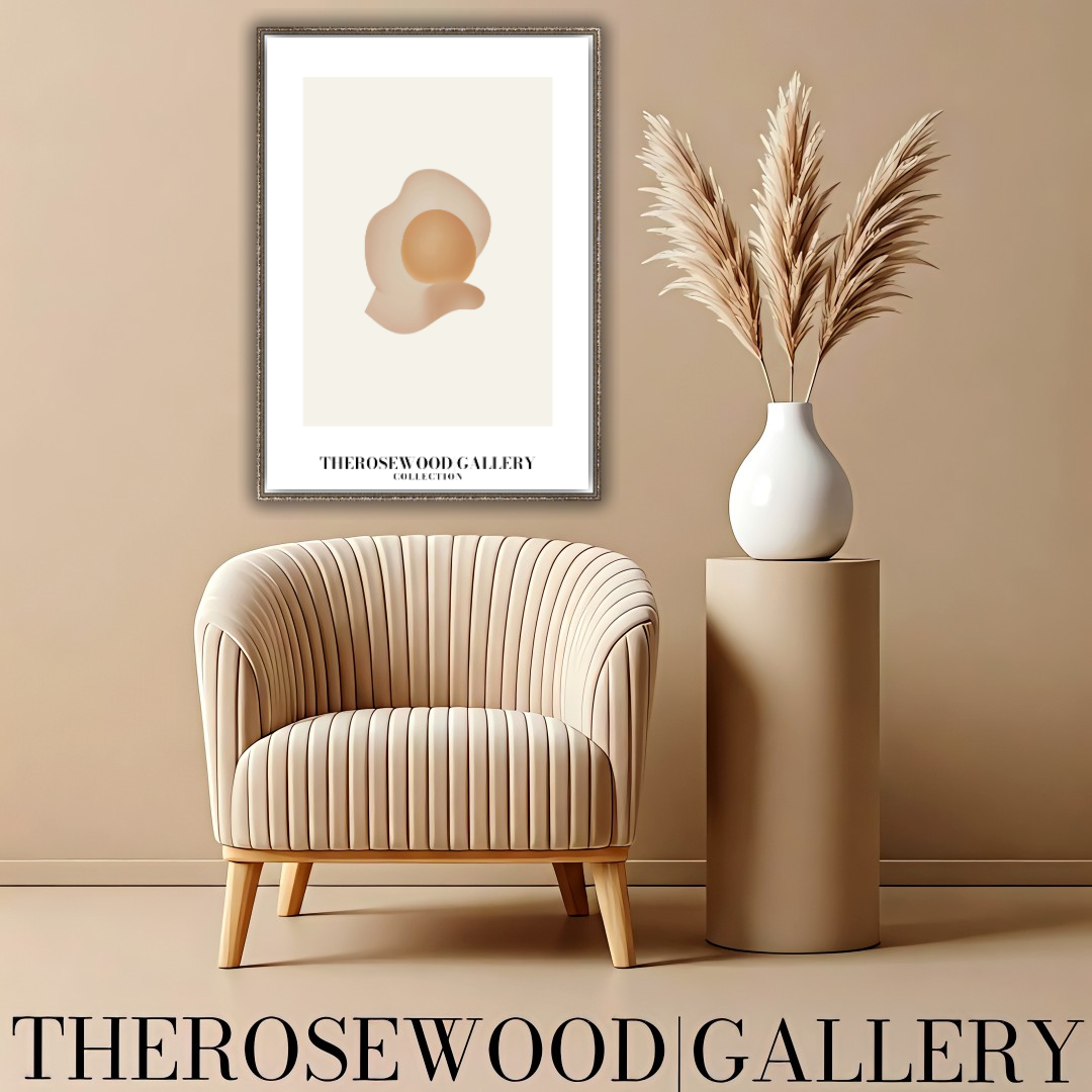 Modern Minimalist Digital Art | High-Quality Download | Beige Muted Tones | Simple Geometric Shapes | Elegant Wall