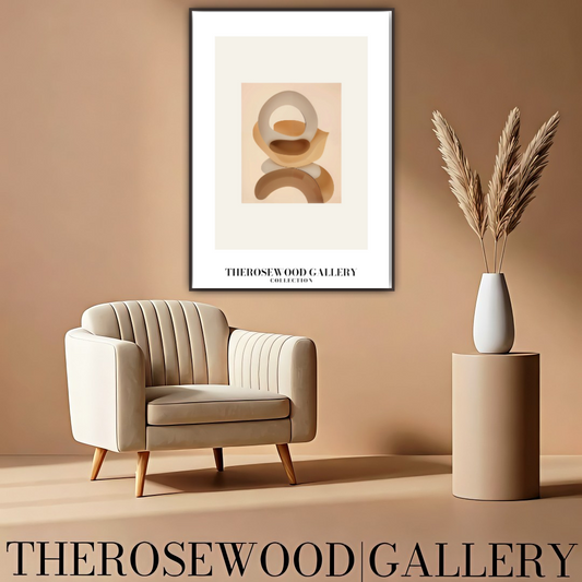 Minimalist Art | High-Resolution Digital Download | Warm Beige Hues | Abstract Geometric Forms | Cozy & Modern