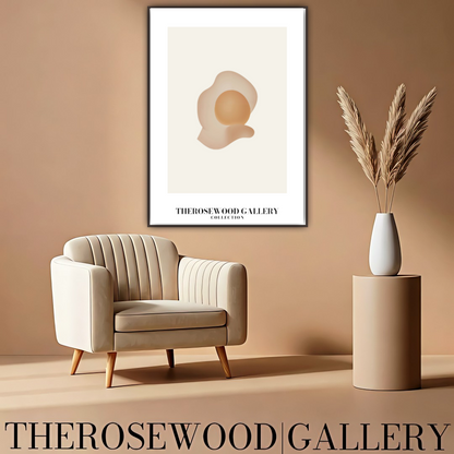 Modern Minimalist Digital Art | High-Quality Download | Beige Muted Tones | Simple Geometric Shapes | Elegant Wall
