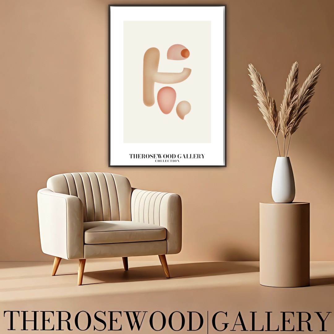 Minimalist Wall Art Print | Crisp Digital Download | Soft Pink Colors | Abstract Circles | Contemporary