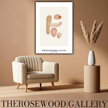 Minimalist Wall Art Print | Crisp Digital Download | Soft Pink Colors | Abstract Circles | Contemporary