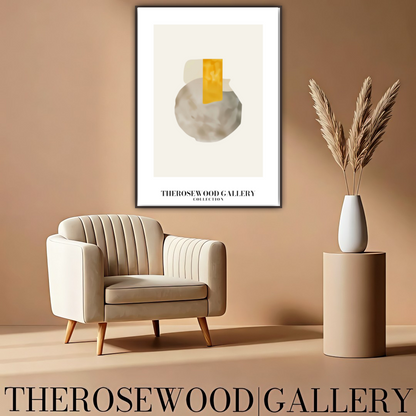Minimalist Wall Art | Ultra HD Download | Gray Yellow Colors | Abstract Geometry | Cozy Interiors
