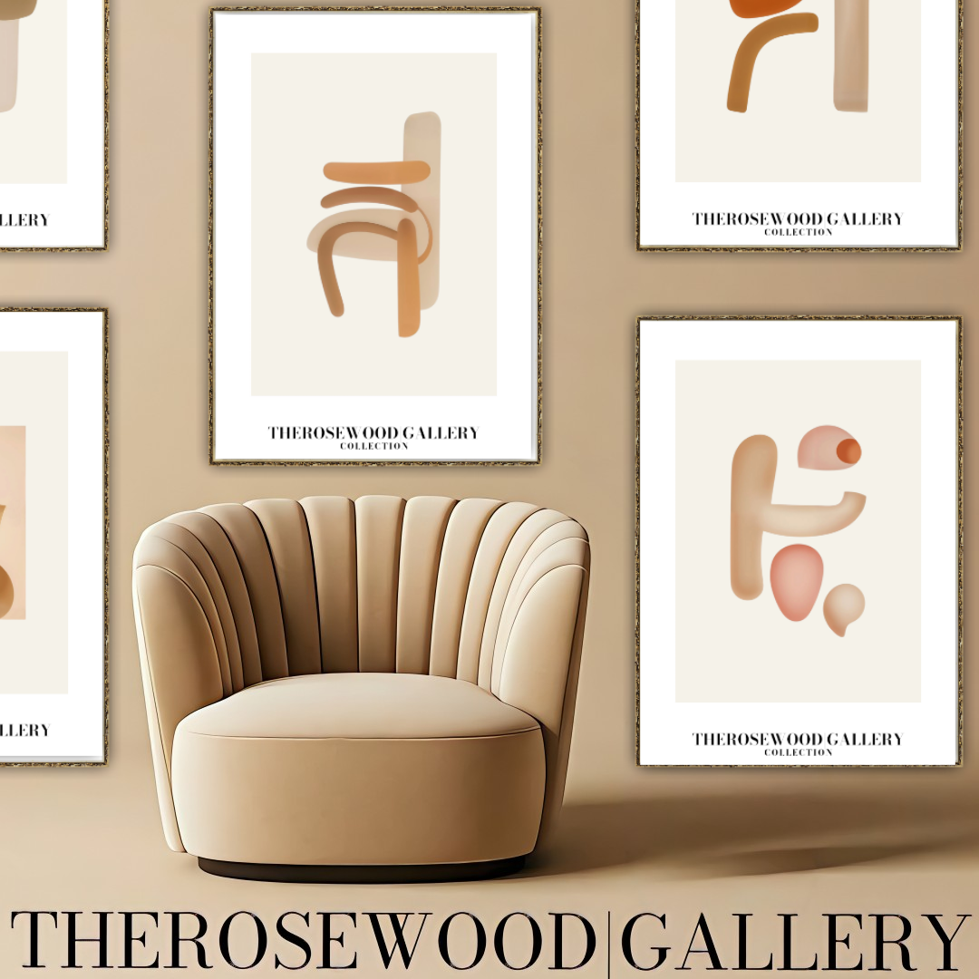 Digital Minimalist Wall Art | High-Resolution Download | Pale Organe Palette | Geometric Shapes | Modern Home Decor