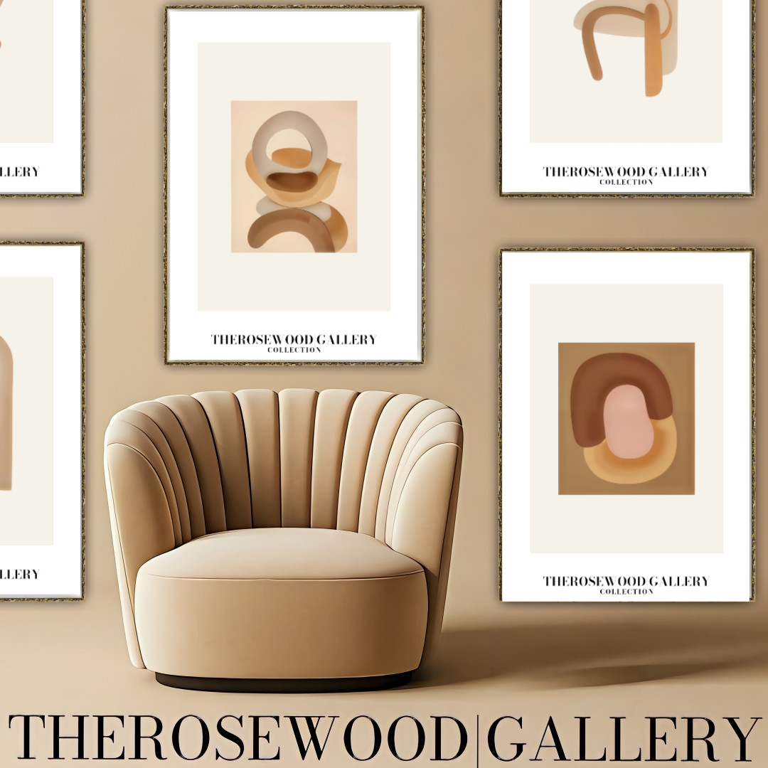 Minimalist Art | High-Resolution Digital Download | Warm Beige Hues | Abstract Geometric Forms | Cozy & Modern