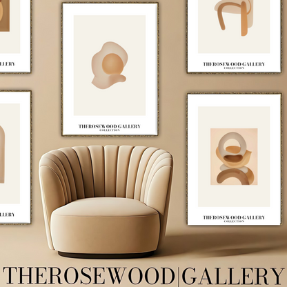 Modern Minimalist Digital Art | High-Quality Download | Beige Muted Tones | Simple Geometric Shapes | Elegant Wall