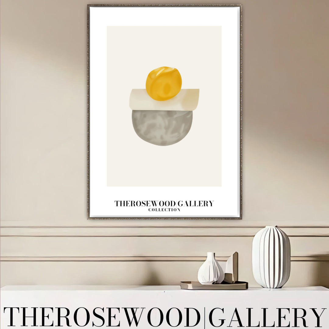 Geometric Minimalist Art Print | Ultra HD Download | Yellow Art | Sleek Patterns | Stylish Decor