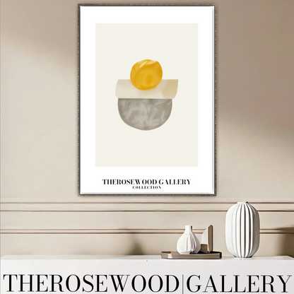 Geometric Minimalist Art Print | Ultra HD Download | Yellow Art | Sleek Patterns | Stylish Decor
