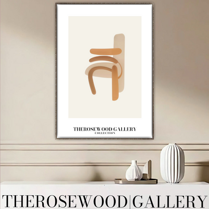 Digital Minimalist Wall Art | High-Resolution Download | Pale Organe Palette | Geometric Shapes | Modern Home Decor