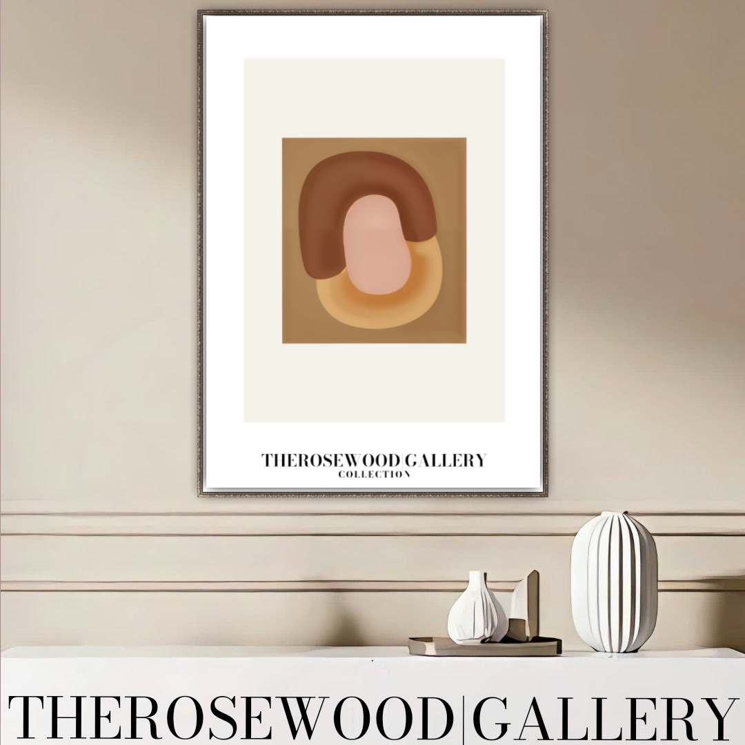 Geometric Minimalist Print | Digital File | Brown Warm Shades |  Abstract Square Art | Home Decor