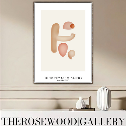 Minimalist Wall Art Print | Crisp Digital Download | Soft Pink Colors | Abstract Circles | Contemporary