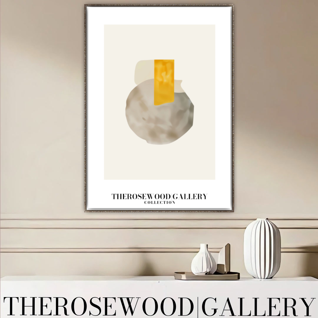 Minimalist Wall Art | Ultra HD Download | Gray Yellow Colors | Abstract Geometry | Cozy Interiors
