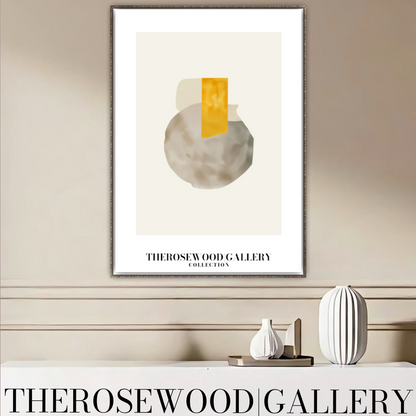 Minimalist Wall Art | Ultra HD Download | Gray Yellow Colors | Abstract Geometry | Cozy Interiors