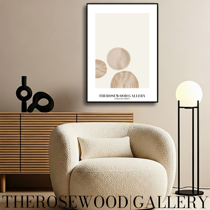 Digital Minimalist Wall Art | Ultra HD Download | Beige Muted Colors | Simple Geometric Patterns | Chic Interior