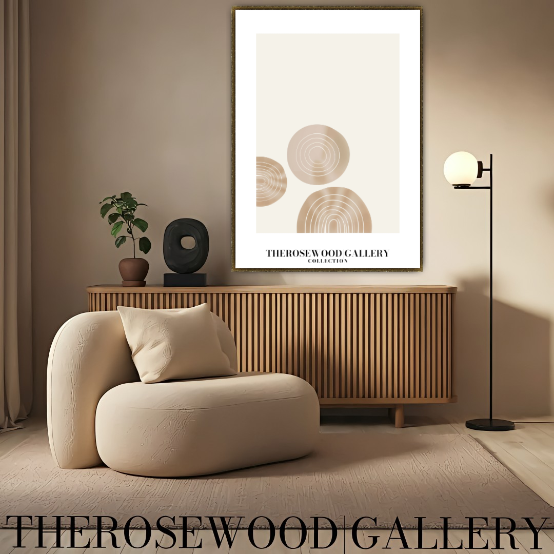 Digital Minimalist Wall Art | Ultra HD Download | Beige Muted Colors | Simple Geometric Patterns | Chic Interior