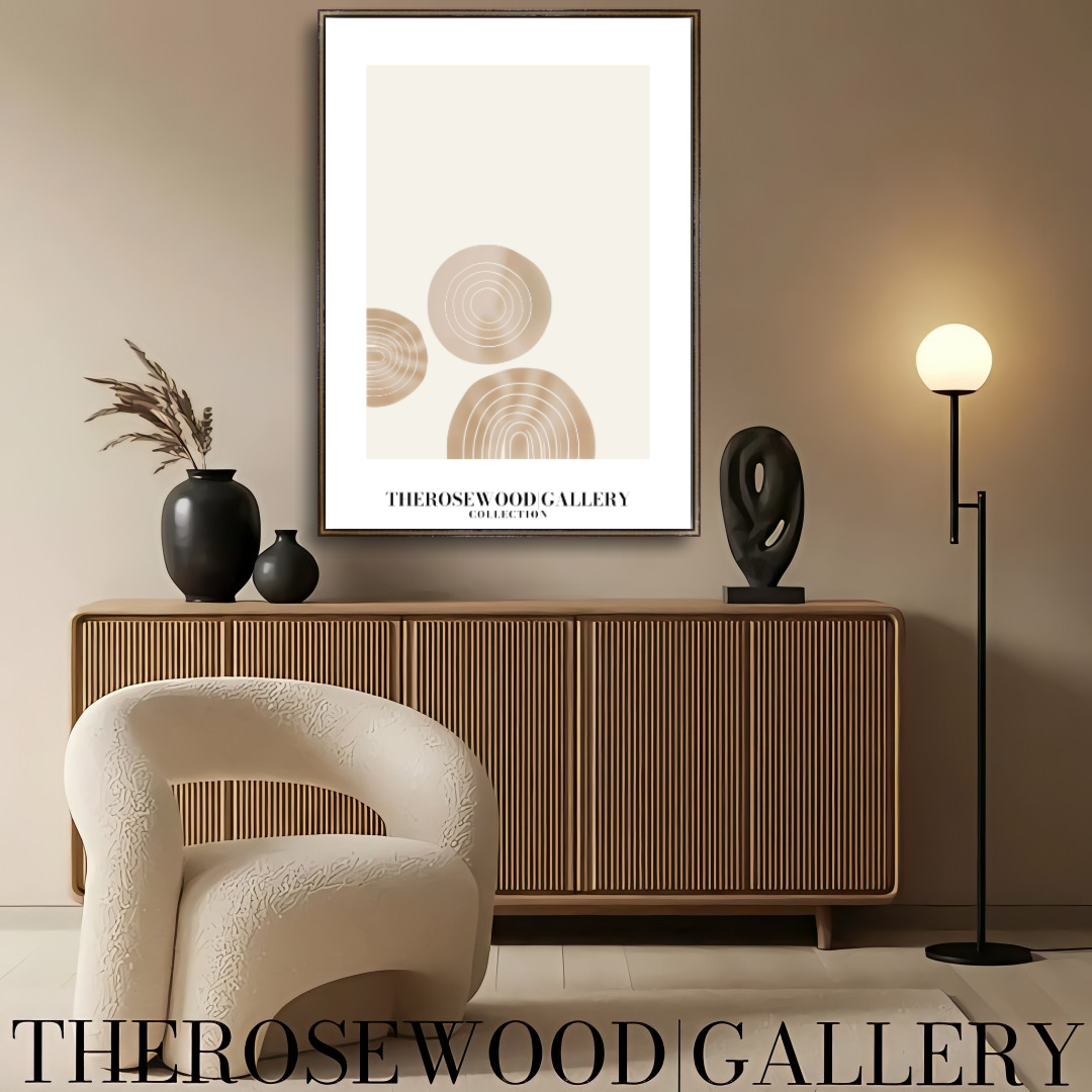 Digital Minimalist Wall Art | Ultra HD Download | Beige Muted Colors | Simple Geometric Patterns | Chic Interior