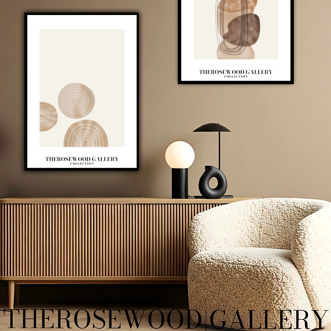 Digital Minimalist Wall Art | Ultra HD Download | Beige Muted Colors | Simple Geometric Patterns | Chic Interior