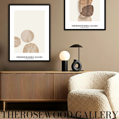 Digital Minimalist Wall Art | Ultra HD Download | Beige Muted Colors | Simple Geometric Patterns | Chic Interior