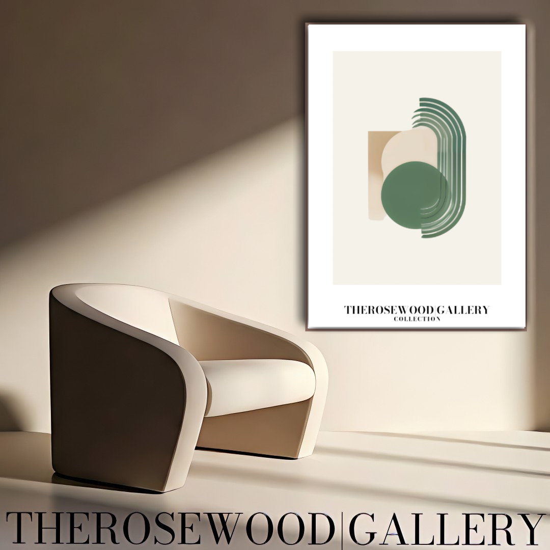 Printable Modern Abstract Art | High-Resolution Download | Soft Beige-Green Shades | Geometric Lines | Home Decor