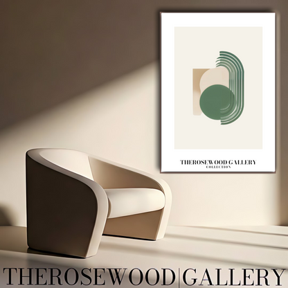 Printable Modern Abstract Art | High-Resolution Download | Soft Beige-Green Shades | Geometric Lines | Home Decor