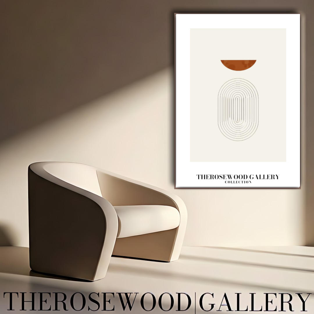 Minimalist Digital Print | Premium Quality Download | Red-Orange | Fine Lines  | Contemporary Geometric Art