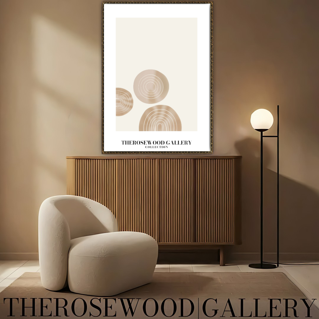 Digital Minimalist Wall Art | Ultra HD Download | Beige Muted Colors | Simple Geometric Patterns | Chic Interior