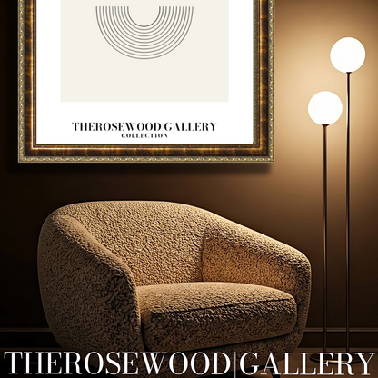 Digital Minimalist Wall Art | High-Resolution Download | Neutral | Fine Black Lines & Geometric Shapes | Contemporary Art