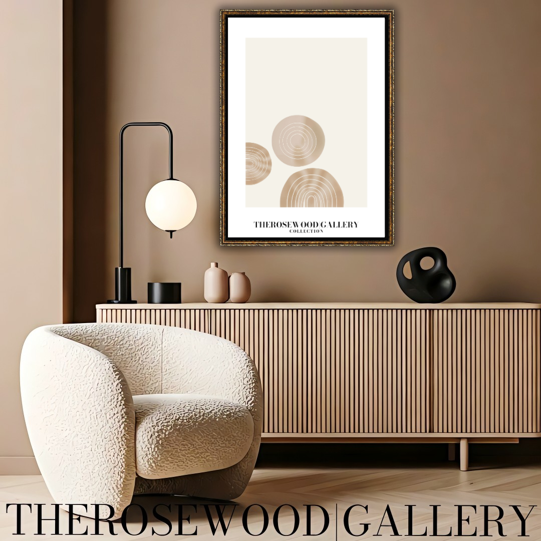 Digital Minimalist Wall Art | Ultra HD Download | Beige Muted Colors | Simple Geometric Patterns | Chic Interior