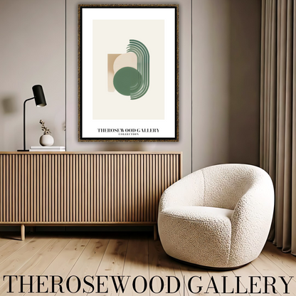 Printable Modern Abstract Art | High-Resolution Download | Soft Beige-Green Shades | Geometric Lines | Home Decor