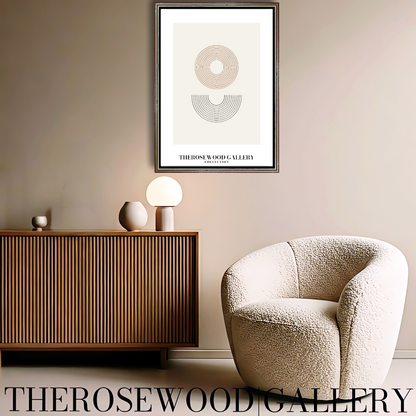 Digital Minimalist Wall Art | High-Resolution Download | Neutral | Fine Black Lines & Geometric Shapes | Contemporary Art