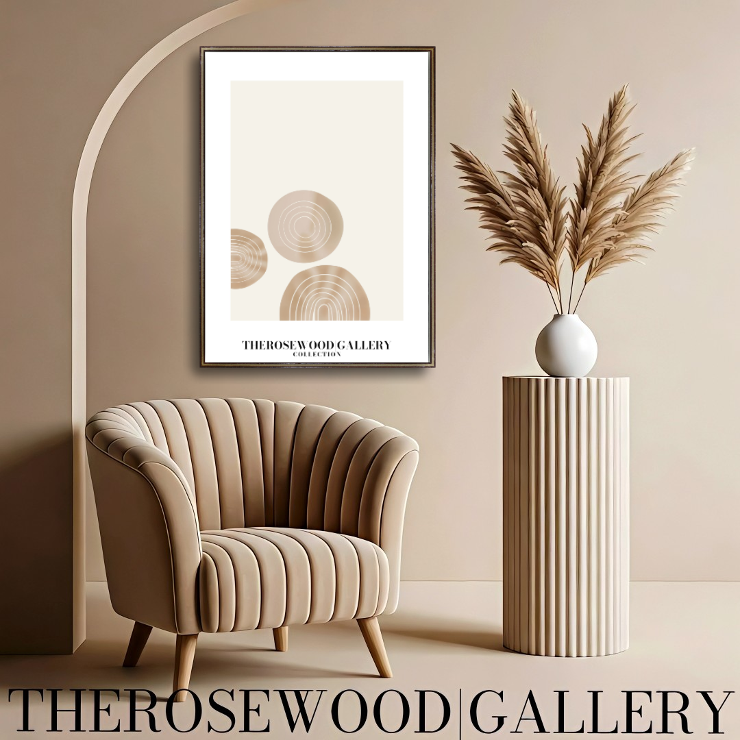 Digital Minimalist Wall Art | Ultra HD Download | Beige Muted Colors | Simple Geometric Patterns | Chic Interior