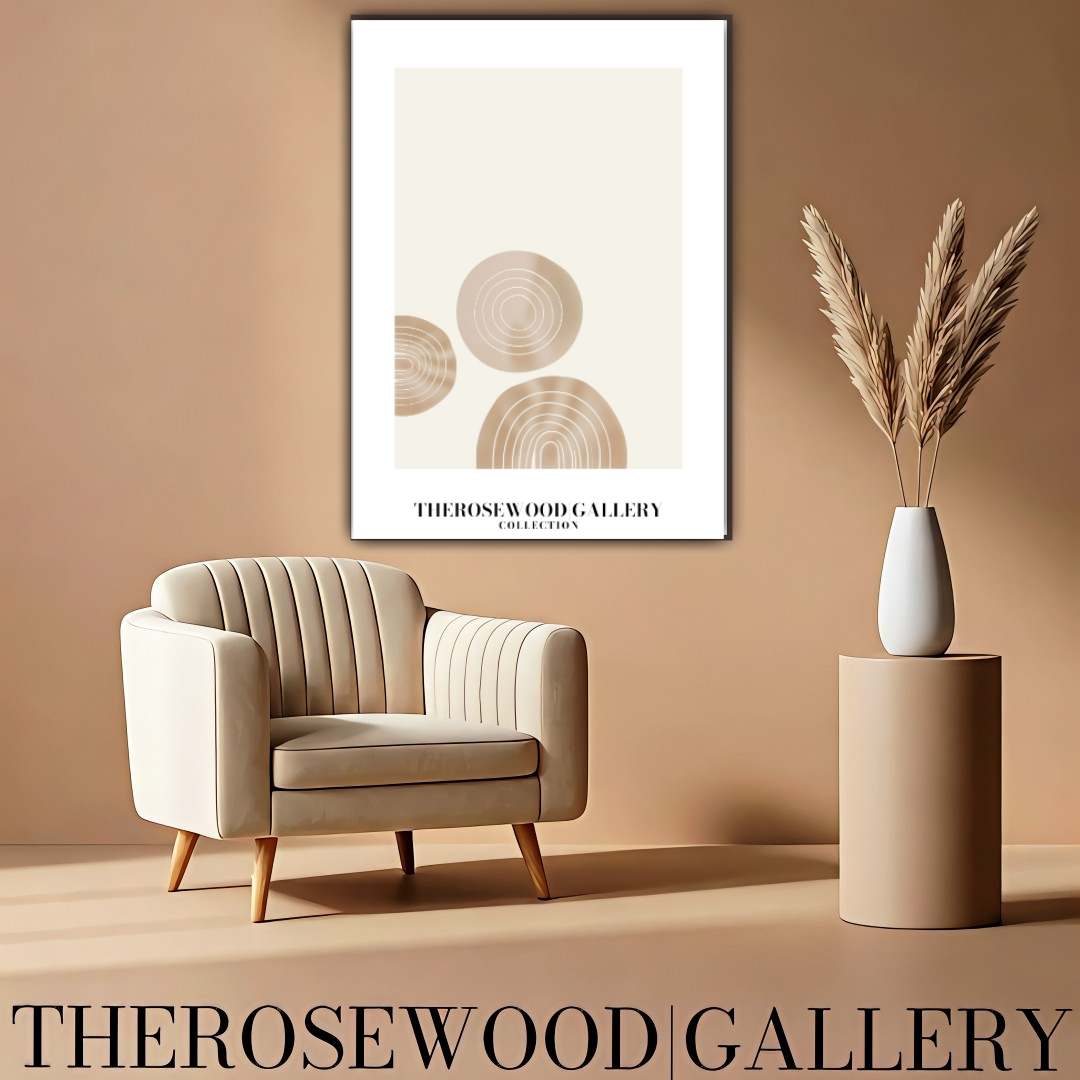Digital Minimalist Wall Art | Ultra HD Download | Beige Muted Colors | Simple Geometric Patterns | Chic Interior