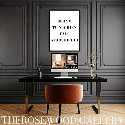Inspirational Minimalist Print | Digital Wall Art | Monochrome Simplicity | Modern Office Accent | Motivational Decor