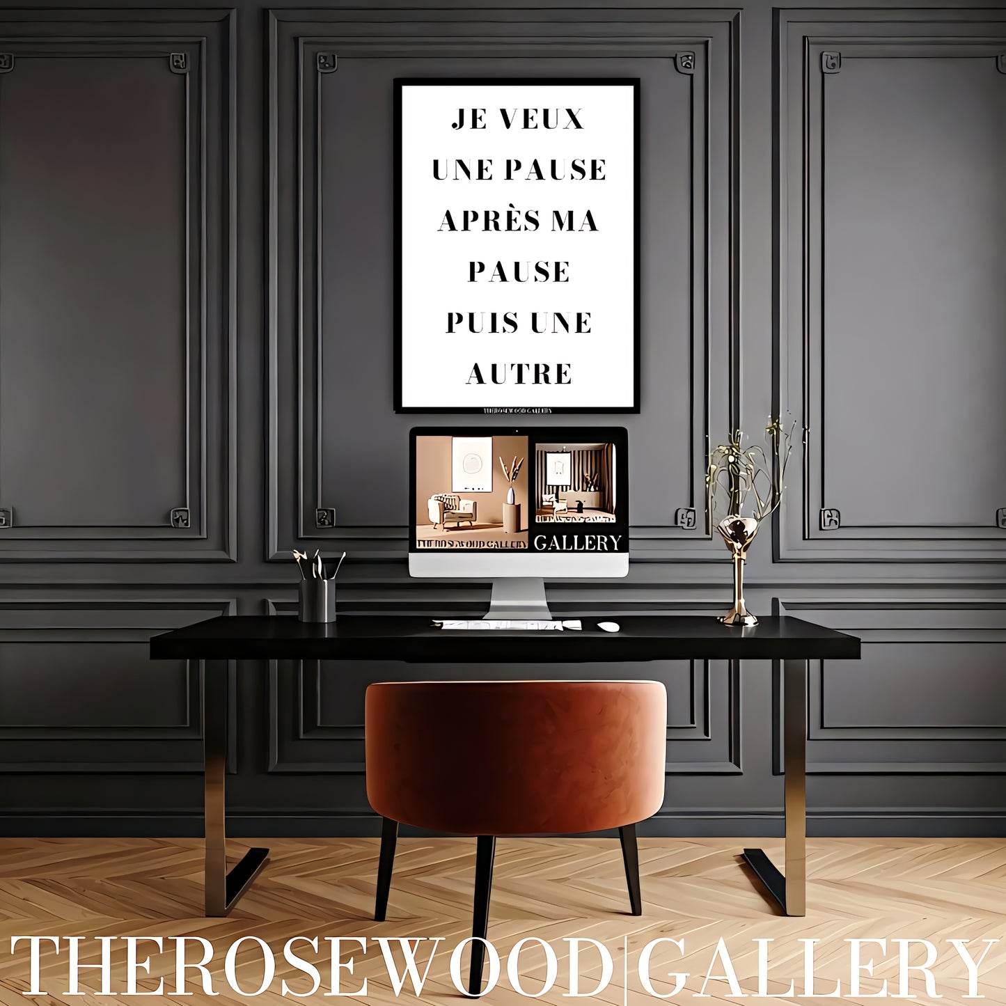 Modern Motivational Quote | Simple Digital Art | Monochrome Statement | Sleek Office Wall Print | Positive Energy Decor