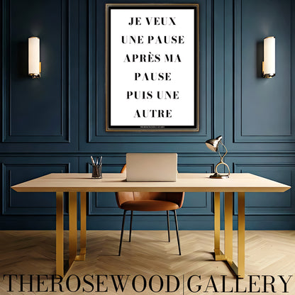 Modern Motivational Quote | Simple Digital Art | Monochrome Statement | Sleek Office Wall Print | Positive Energy Decor
