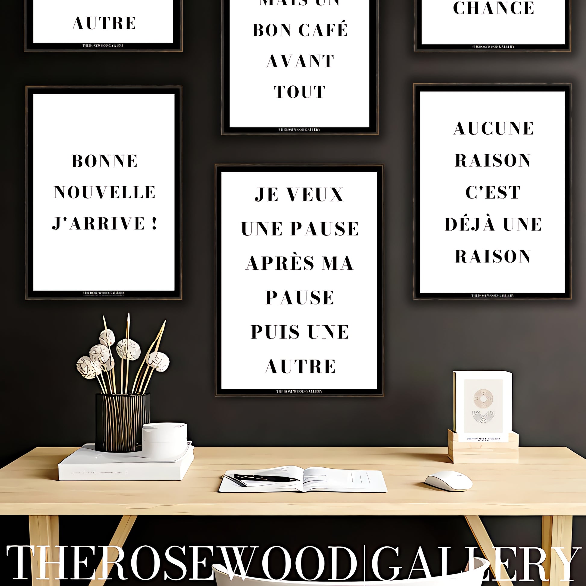 Modern Motivational Quote | Simple Digital Art | Monochrome Statement | Sleek Office Wall Print | Positive Energy Decor