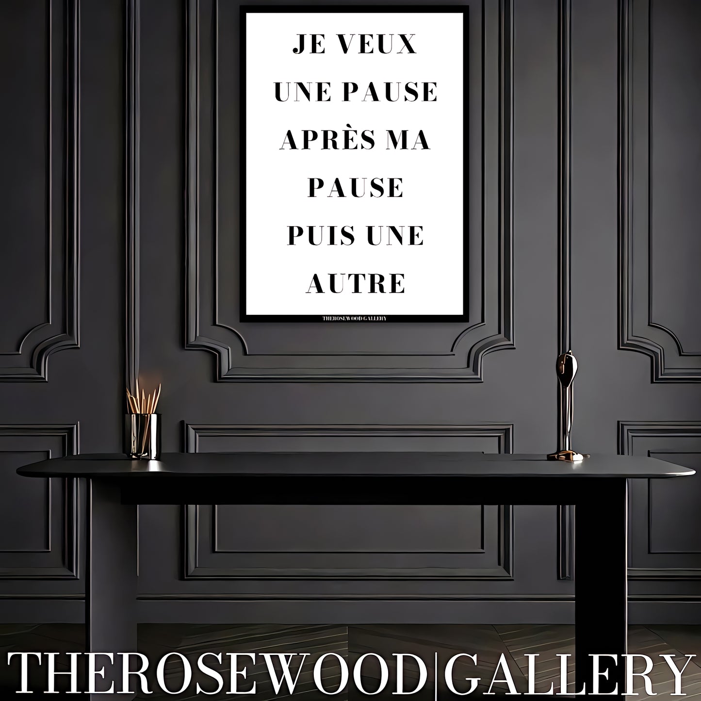 Modern Motivational Quote | Simple Digital Art | Monochrome Statement | Sleek Office Wall Print | Positive Energy Decor