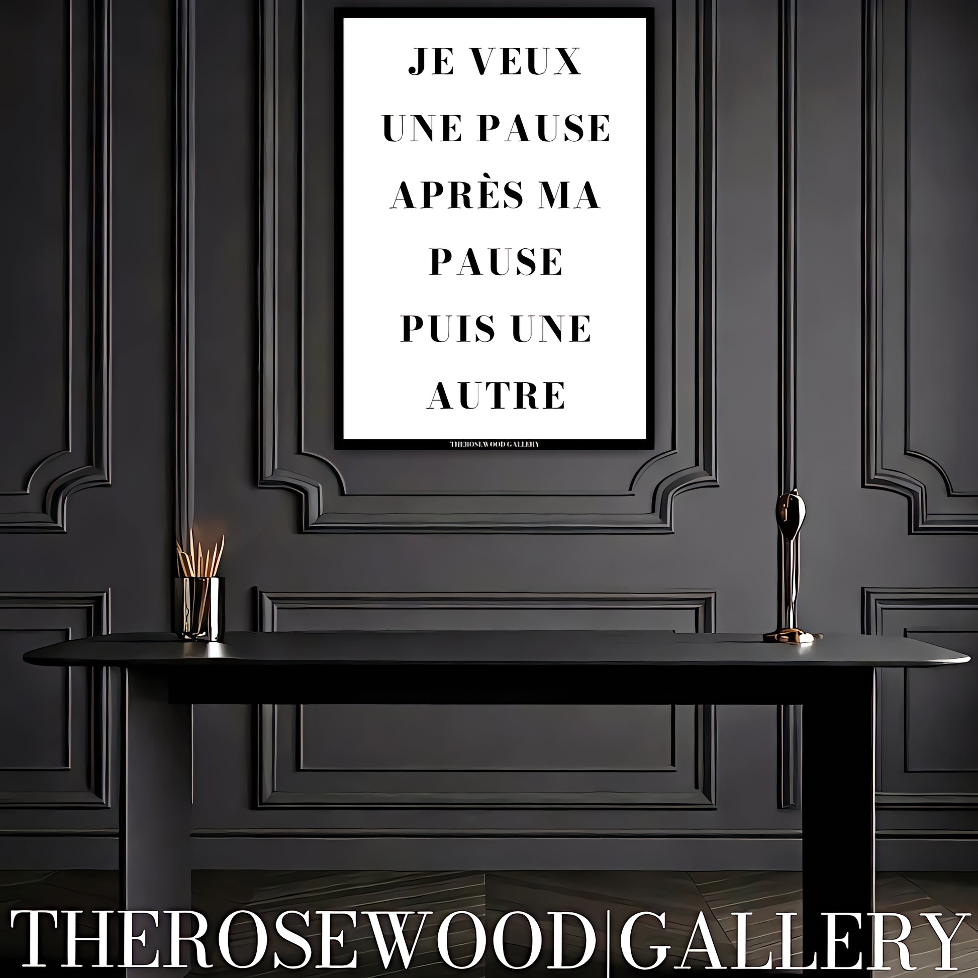 Modern Motivational Quote | Simple Digital Art | Monochrome Statement | Sleek Office Wall Print | Positive Energy Decor